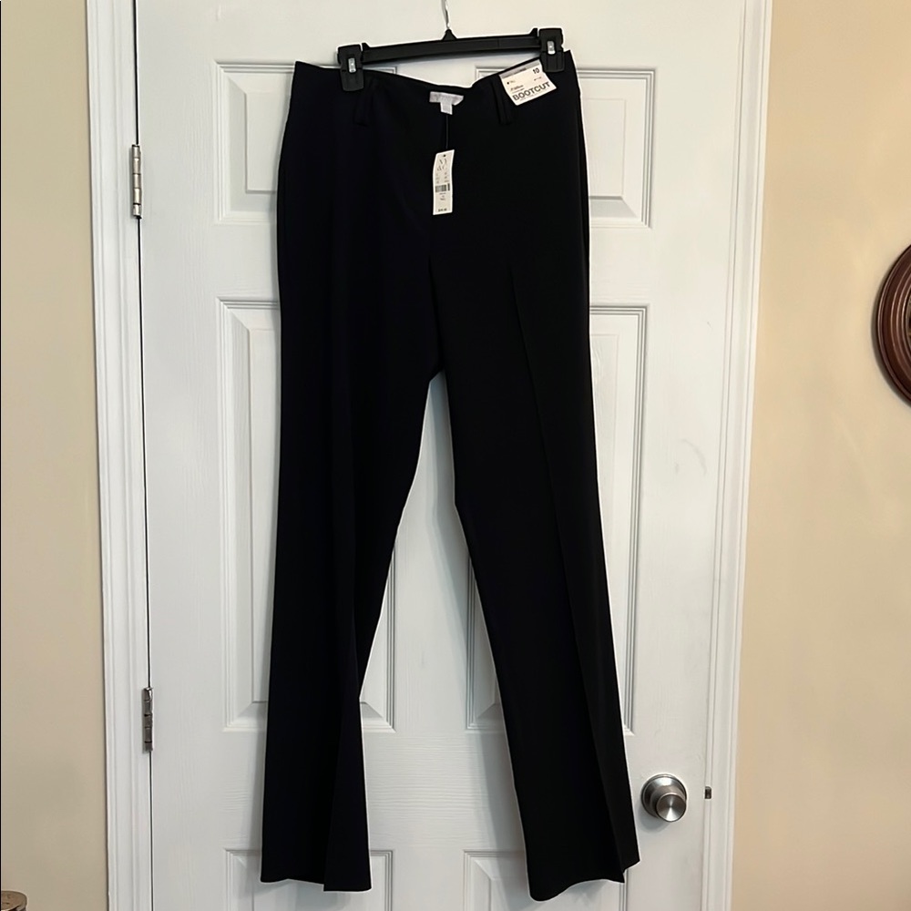 New York & Company Black Curvy Mid Rise Tall City Stretch Bootcut Pants NWT